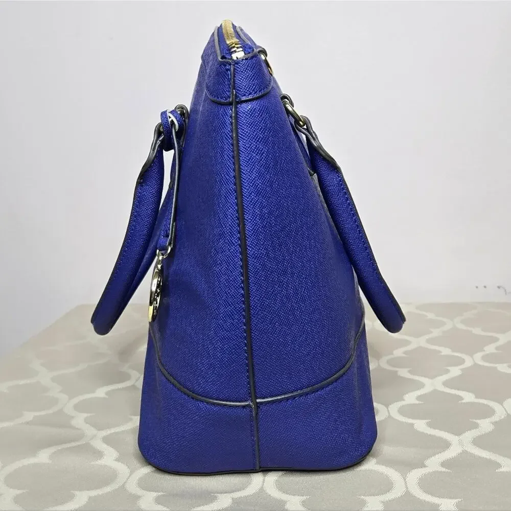 Anne Klein Cobalt Blue Dome Purse Satchel Handbag